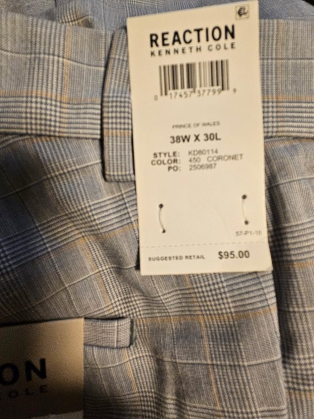 Slim fit micro-check dress pants from Kenneth Cole Reaction